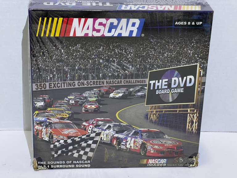 NASCAR DVD board game, still in original box, box is still sealed, however, two edges of the box are slightly damaged, see pictures for details. image