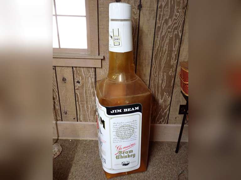 Large Jim Beam Bourbon Advertising Inflatable Display Bottle