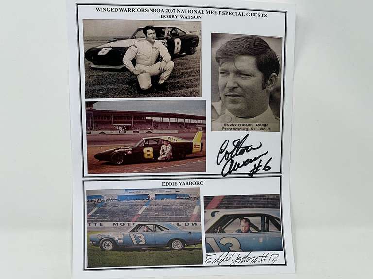 Winged Warriors/NBOA 2007 national meet special guests, Eddie Yarboro, this piece is autographed, believed to be real, (not authenticated), please inspect for yourself, see pictures for details. image