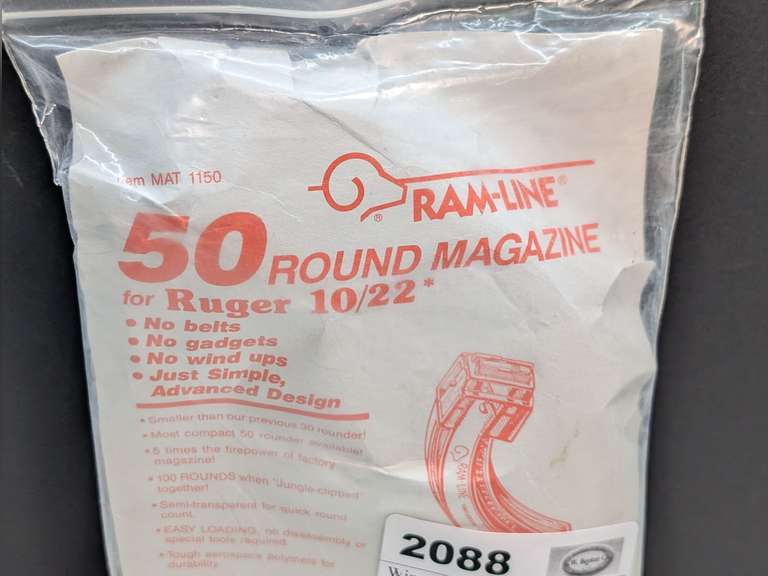 RAM-LINE 50 ROUND MAGAZINE FOR RUGER 10/22 IN ORIGINAL BAG