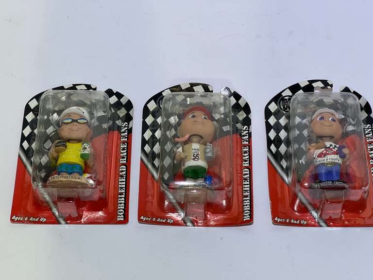 Motor Works bobble head race fans, “Racin’ Bubbas”, set of three, see pictures for details. image