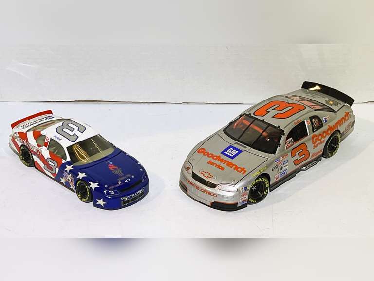 Dale Earnhardt diecast stock car replicas, two pieces, see pictures for details. image