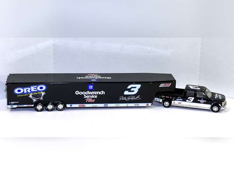 Dale Earnhardt GM GoodWrench service plus crew cab show trailer/transport diecast replica, see pictures for details. image