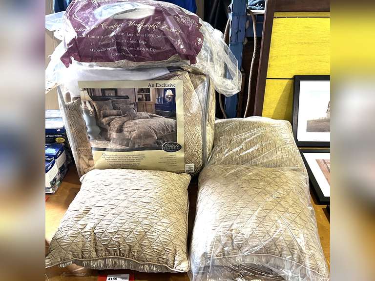 King size comforter set with matching accent pillows, see pictures for details. image