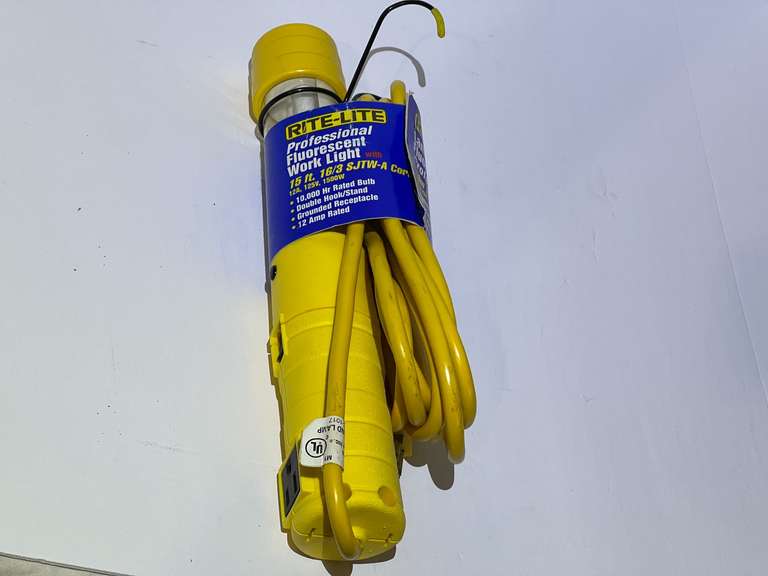Rite-Lite fluorescent work light, comes in original packaging, see pictures for details. image