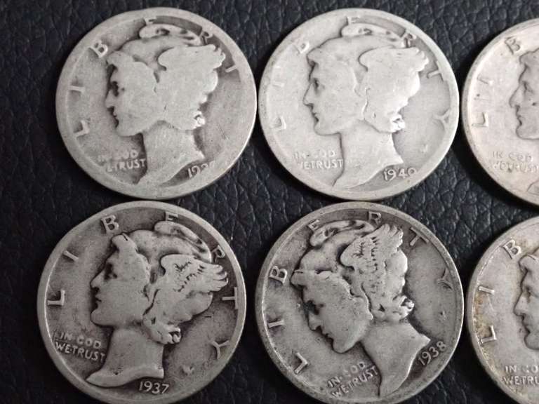 (10) MERCURY DIMES