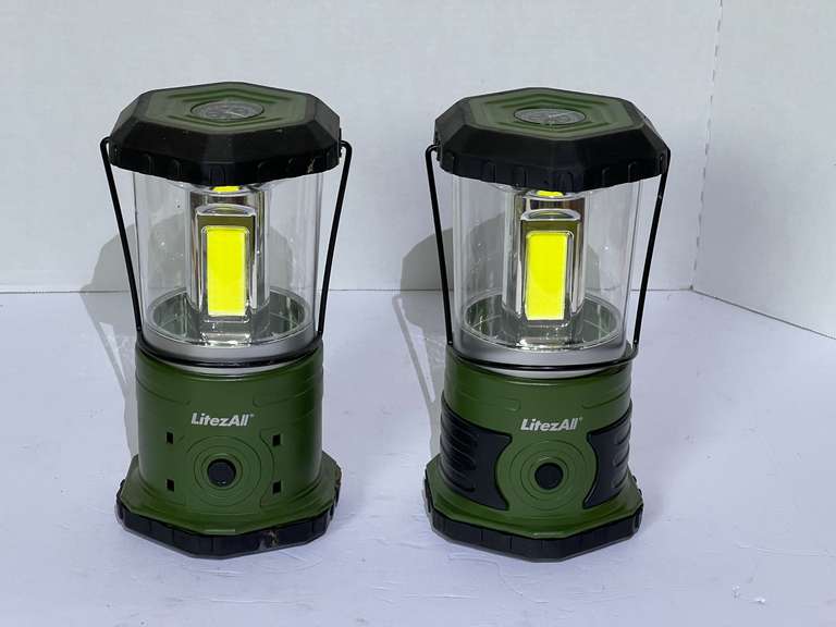 LitezAll battery operated lanterns with compass, set of two, see pictures for details. image