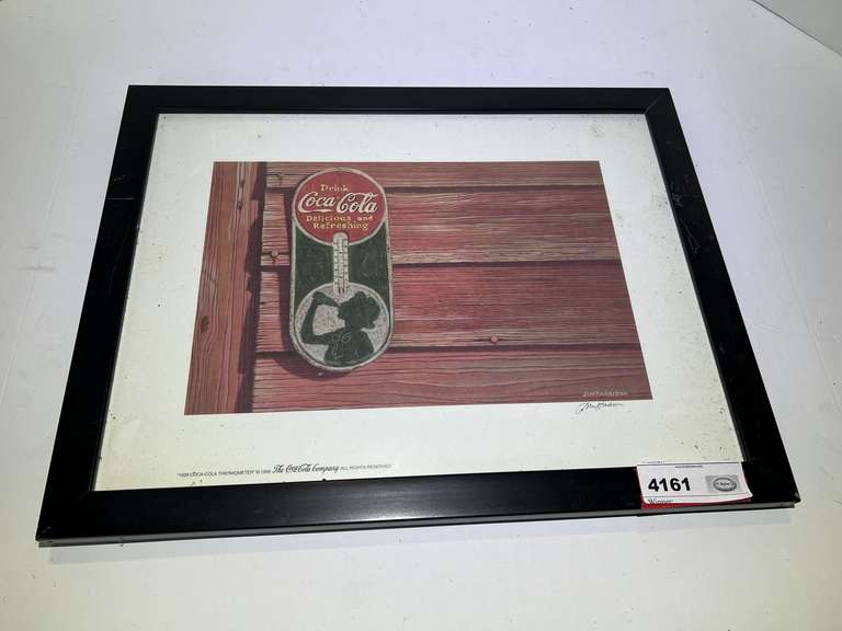 Framed and signed Jim Harrison Coca-Cola themed print, see pictures for details. image
