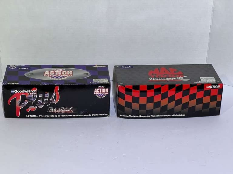 Ernie Irvin, #36, Skittles Wildberry Pontiac diecast car replica, also includes a Dale Earnhardt, #3, GM Goodwrench diecast Monte Carlo, both are still in original packaging, see pictures for details. image