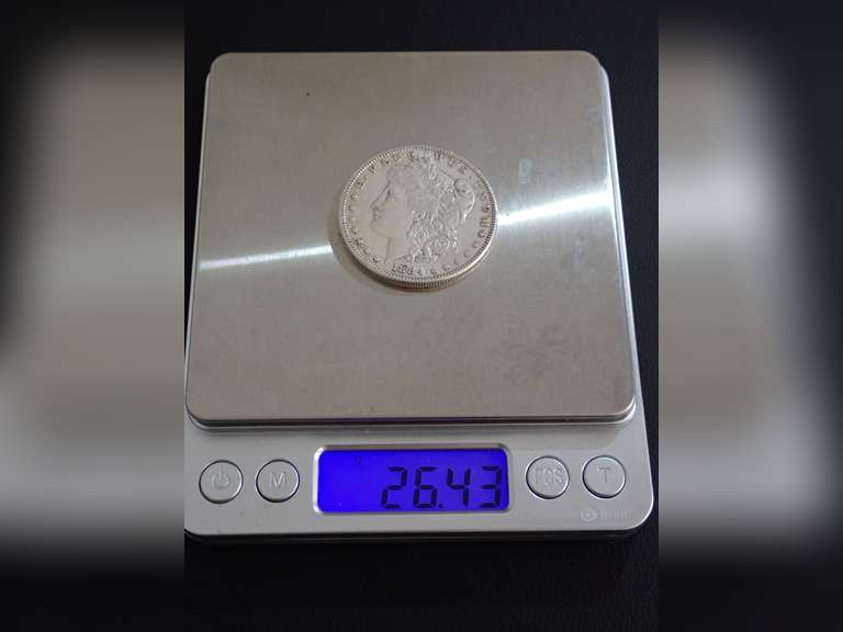 1884 MORGAN SILVER DOLLAR COIN