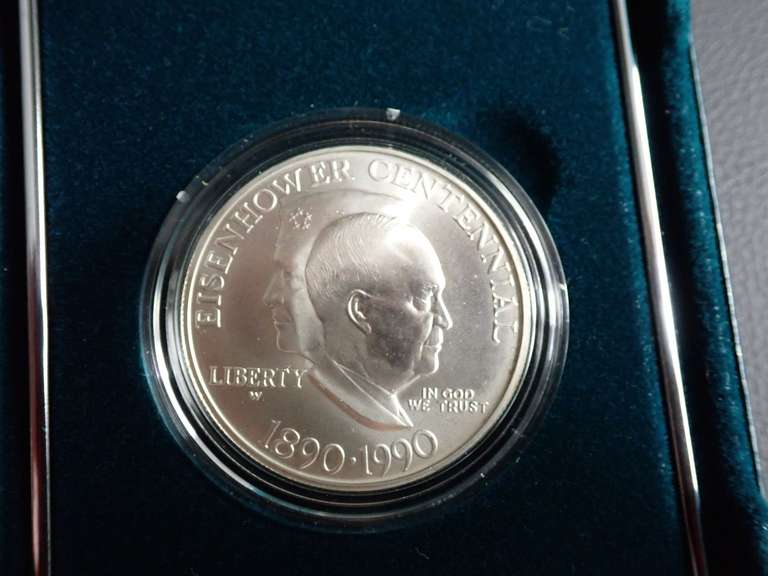 1990 UNCIRCULATED EISENHOWER CENTENNIAL SILVER DOLLAR COIN