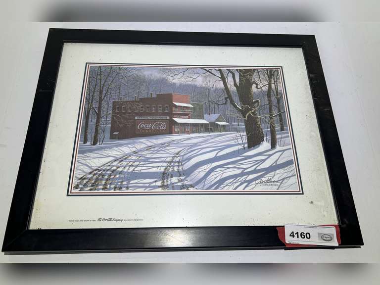 Framed and signed Jim Harrison Coca-Cola themed print, see pictures for details. image