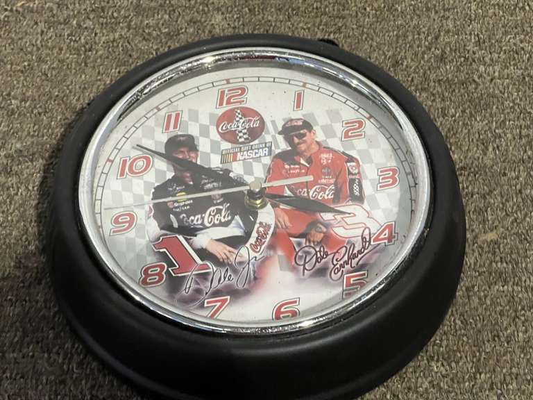 Dale Earnhardt/Dale Earnhardt Jr battery operated clock, see pictures for details. image