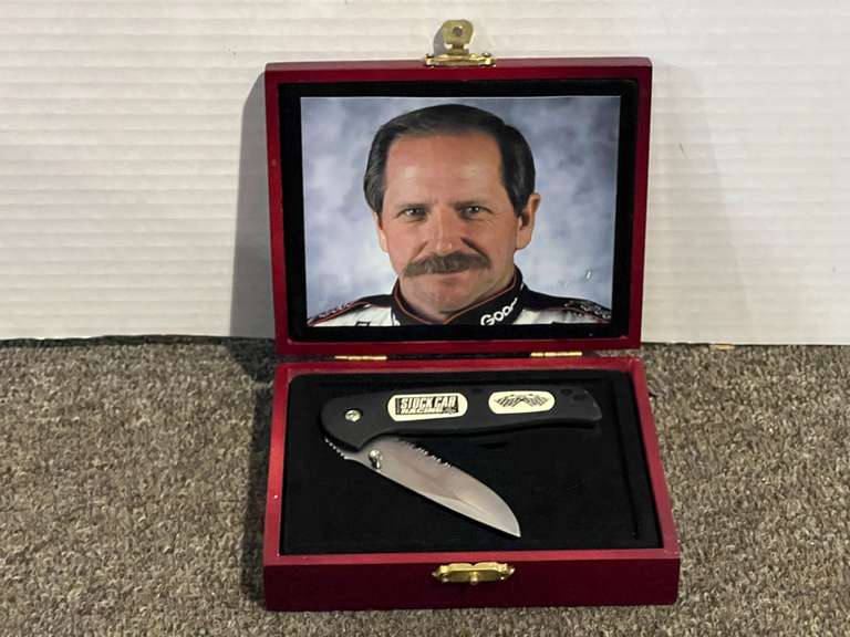 Dale Earnhardt stock car racing commemorative pocket knife, see pictures for details. image