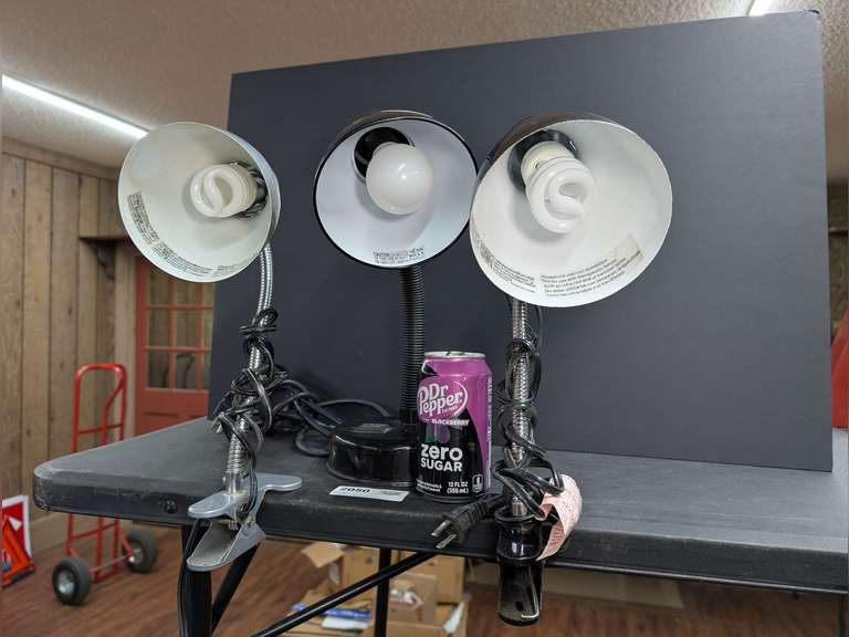 ADJUSTABLE DESK LAMPS INCLUDING PAIR OF CLAMP ON