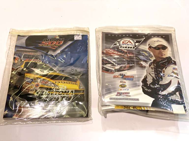 EA Sports 500 souvenir program, diecast miniature stock car, and Daytona 500 souvenir program, see pictures for details. image