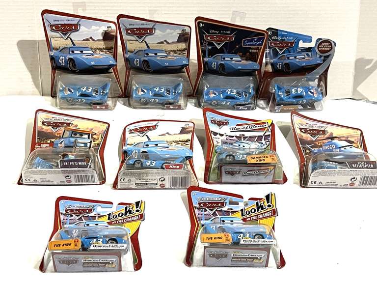 Disney Pixar cars, #43 King, still in original packaging, approximately 10 pieces, see pictures for details. image