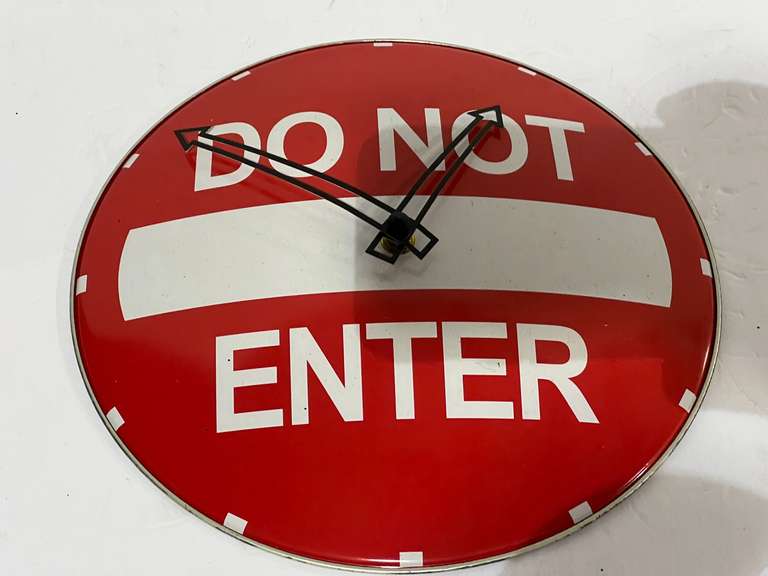 “Do Not Enter” battery operated wall clock, see pictures for details. image