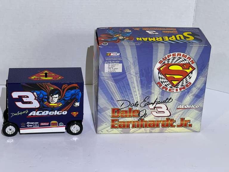 Dale Earnhardt Jr. Superman pit wagon, comes with the original box, see pictures for details. image