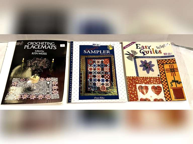 Quilting/crocheting how to magazines, three pieces, see pictures for details. image