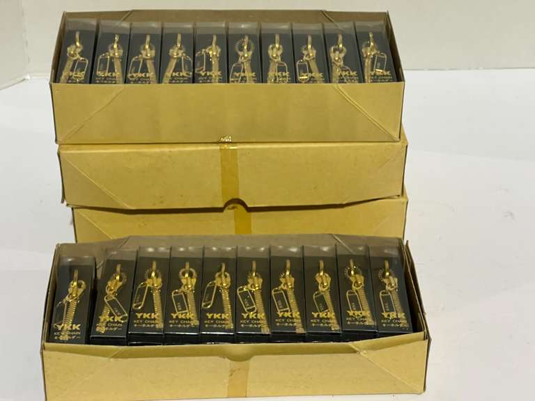 YKK zipper keychains, four boxes of 20 each, see pictures for details. image