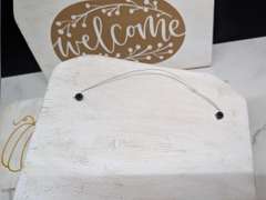 PRIMITIVE WOOD FALL THEME HANGING DECOR