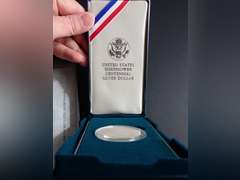 1990 UNCIRCULATED EISENHOWER CENTENNIAL SILVER DOLLAR COIN