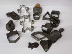 Collection of Kremer, Tart Master and other Metal Cookie Cutters