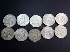 (10) KENNEDY HALF DOLLAR COINS - 40% SILVER