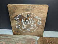 PRIMITIVE WOOD HANGING FALL THEME DECOR
