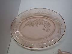 Floral Depression Glass Dinnerware Set