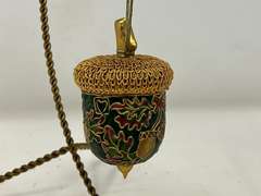 LR…Cloisonné acorn ornament with hanger, see pictures for details.