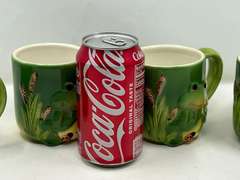 LR… Ceramic frog mugs, set of four, see pictures for details.
