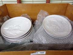 Box Lot of 17 Various Frankoma John Frank  Nativity Series Plates