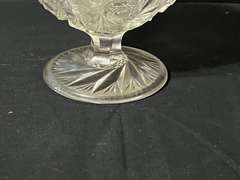 LR… Lovely footed compote, believed to be vintage EAPG glass, see pictures for details.