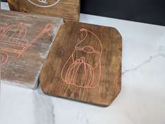 PRIMITIVE WOOD HANGING FALL THEME DECOR