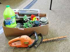 Lawn and Garden Tool Lot - Coleman Lanter, Black & Decker Hedge Trimmer, Sprinklers, and More