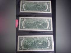 (3) SERIES 2017A SEQUENTIAL SERIES $2 BANKNOTES
