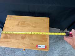 LR… Small one drawer wooden side table, see pictures for details.