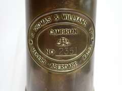 Cambrian Miners Lamp by E Thomas & Williams, Aberdare Wales