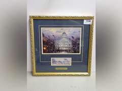 Framed Thomas Kinkade "Flags Over The Capitol" Print
