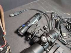 TACTICAL RIFLE MOUNT FLASHLIGHTS AND SIGHT, BOXES ONLY CONTAIN ALLEN WRENCHES / ACCESSORIES