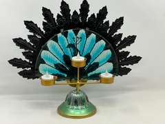 LR… Peacock tea light holder, see pictures for details.