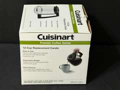 LR… Cuisinart 12 cup replacement coffee carafe, still new in the box, see pictures for details.
