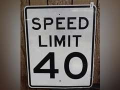 Speed Limit 40 Road Sign