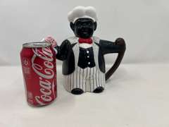 LR… Vintage Craven pottery chef teapot, inside rim of lid (unseen) is chipped, see pictures for details.