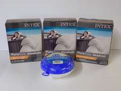 Intex PureSpa Headrests (3) and Pool Essentials Tablet Dispenser