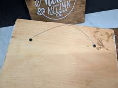 PRIMITIVE WOOD HANGING FALL THEME DECOR