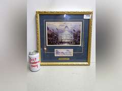 Framed Thomas Kinkade "Flags Over The Capitol" Print