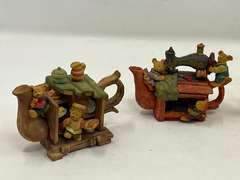 LR… Decorative miniature “teapots” figurines, set of four, see pictures for details.